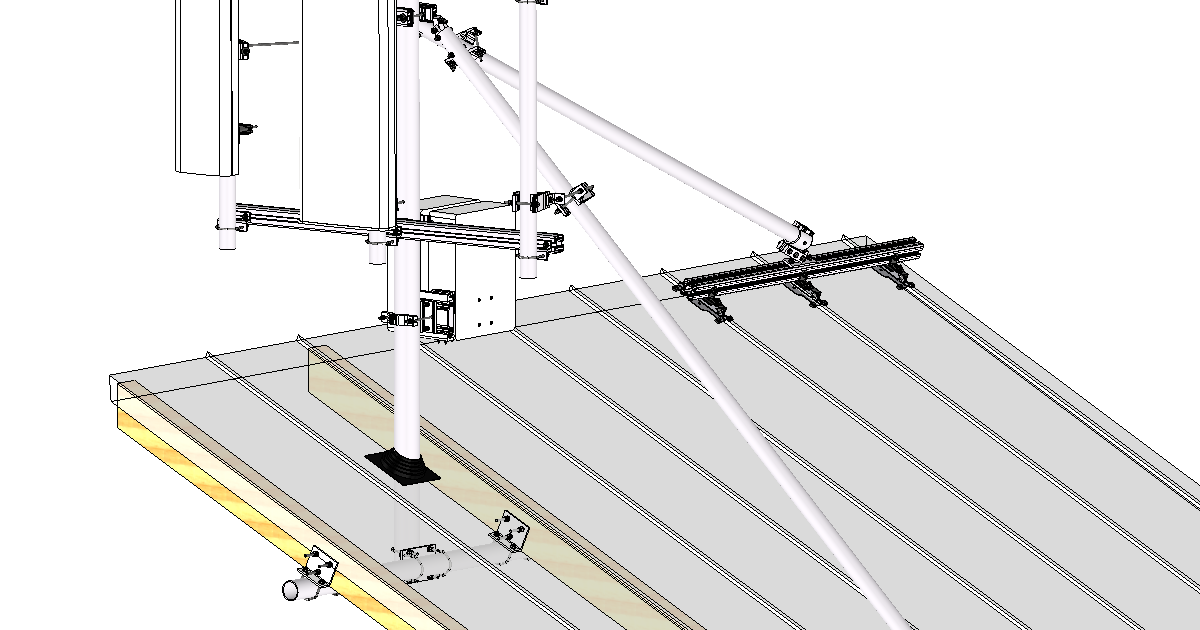 4.7m/114mm penetrating pole, with optional offset frame - Cue Dee