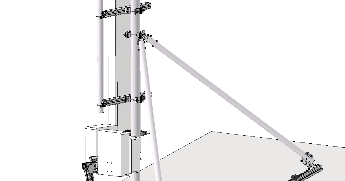 4.5m/120mm penetrating pole, with optional offset frame - Cue Dee